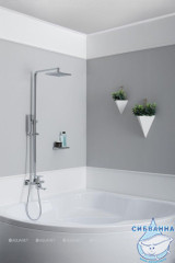 Акриловая ванна Aquanet Santiago 160x160 с каркасом