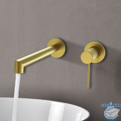 Смеситель для раковины встраиваемый  Vincea Desire VBFW-1D1BG (брашированное золото)