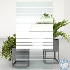 Дверь в нишу Тритон Слайд 100х185 профиль хром, стекло полосы