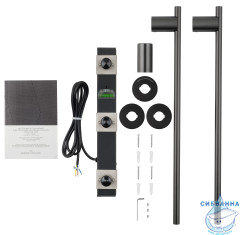 Полотенцесушитель электрический  Wonzon&Woghand Dortmund 46х58 WW-A362-GM (с возможностью скрытого подключения, подключение универсальное) (графит)