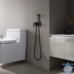 Смеситель с гигиеническим душем Aquatek Либра AQ1022MB (черный матовый)