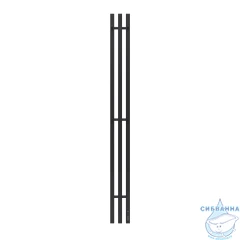 Полотенцесушитель электрический Terminus Tres 15х160 квадратная (с возможностью скрытого подключения) (черный муар)