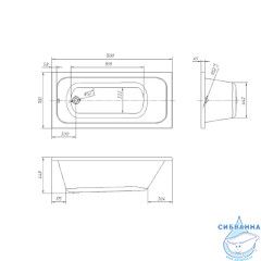 Акриловая ванна Toni Arti Lamoli 150х70 с каркасом