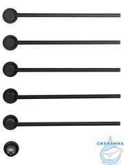 Полотенцесушитель электрический  Wonzon&Woghand München 53х78 WW-A355-MB (с возможностью скрытого подключения, подключение универсальное) (черный матовый)