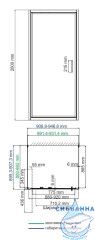 Душевое ограждение Wasserkraft Salm 90x90 профиль хром, стекло прозрачный 27I43 (без поддона)