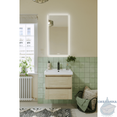 Тумба Aqwella Astrid 60 дуб двос с раковиной Фест 60