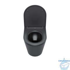 Унитаз подвесной безободковый Iddis Calipso CALR3BMi25 с сиденьем Soft Close (микролифт) (черный матовый)