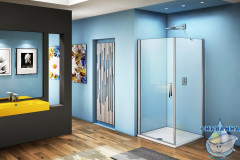 Душевое ограждение Bas FANTASY CR-90-С-CH профиль хром, стекло прозрачное (без поддона)