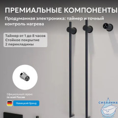 Полотенцесушитель электрический ABBER Charme AH4002MB черный матовый