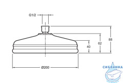 Верхний душ Jacob Delafon Katalyst E13692-CP