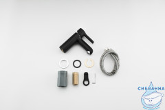 Смеситель для раковины Gappo G1003-6 (без донного клапана) (хром/черный)