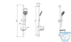 Душевая система Aquatek Вега 300 AQ1075MB (черный матовый)