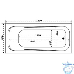 Акриловая ванна Bas Кварта 180x80 с ножками
