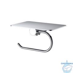 Бумагодержатель с полкой, нержавеющая сталь, Дюна (Duna), хром глянцевый, IDDIS, DUNSBC0i43