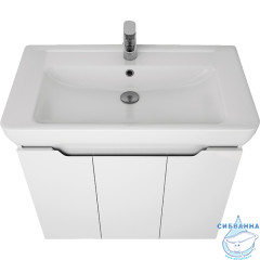 Тумба Dreja Q Plus (D) 75 белый глянец с раковиной Dreja Q 80
