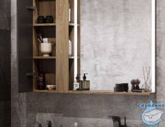 Модуль для зеркала Акватон Терра 35 Дуб Кантри/Антрацит 1A247103TEKA0