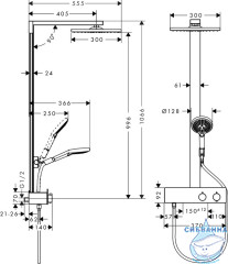 Душевая система Hansgrohe Raindance E 300 27361000