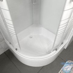 Душевая кабина Тритон Стандард 90х90 В профиль белый, стело полосы Щ0000061848