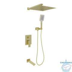 Душевая система Oliveeka D-Line 300 1 режим OL-88939003-BG (золото матовое)