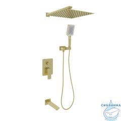 Душевая система Oliveeka D-Line 300 1 режим OL-88939003-BG (золото матовое)