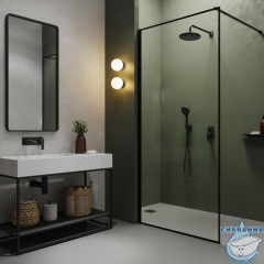 Встраиваемый смеситель для ванны Iddis Ray RAYBL00i67 (черный матовый)