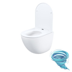 Унитаз подвесной безободковый со смывом торнадо Iddis Axes AXERDSEi25 с сиденьем Soft Close (микролифт)