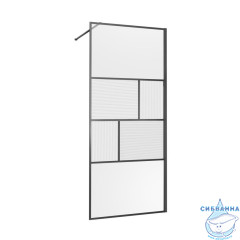 Walk-in Vincea Walk In HS 90 профиль вороненая сталь, стекло прозрачное/рифленое VSW-1HC900CFGM