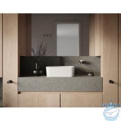 Умывальник WHITECROSS Garnet 40,5x40,5 (белый мат) иск. камень
