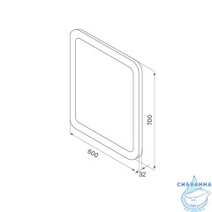 Зеркало, 60 см, Edifice, ID, ЗЛП108