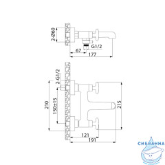 Cмеситель для ванны Iddis Acros ACRSB02i02WA (хром)