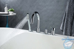 Смеситель для ванны на борт Aquatek Европа AQ1348CR (хром)
