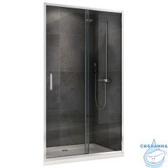 Дверь в нишу ABBER Schwarzer Diamant AG301005 100x190 профиль хром, стекло прозрачное