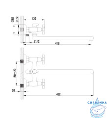 Смеситель для ванны Lemark Benefit LM2512C с душевым гарнитуром