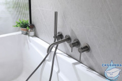 Смеситель для ванны встраиваемый ABBER Wasser Kreis AF8130NG (никель)