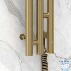 Полотенцесушитель электрический Сунержа Терция 150 (с возможностью скрытого подключения справа) (золотой шёлк)