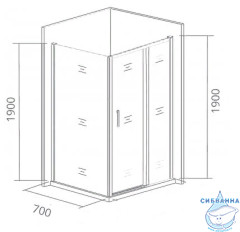 Боковая стенка Bas Cofe SP-70-C-B профиль черный, стекло прозраное