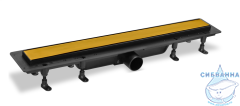 Дренажный трап для душа Plastbrno Design4 SZA9550 55 см с решеткой (матовое золото) 
