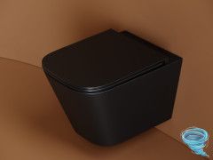Унитаз подвесной безободковый Ceramicanova Union Rimless CN4009TMB с сиденьем быстросъемным Soft Close (микролифт)