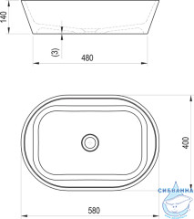 Раковина на столешницу 58 см Ravak Solo XJX01358000