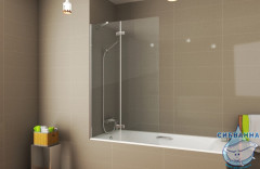 Шторка для ванны Encanto Alto 100х150 профиль хром, стекло прозрачное EG100.5212A