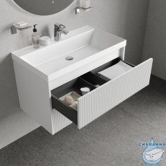 Тумба с умывальником подвесная, 80 см, белый, Билд (Bild) 2.0, IDDIS, BIL80W1i95K подходит умыв. 4518000i28