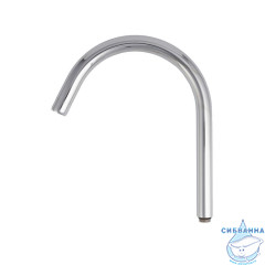 Излив для смесителя, кухня, J-образный, нержавеющая сталь, 208х259 мм, поворотный, хром, IDDIS, 995J21C5SM