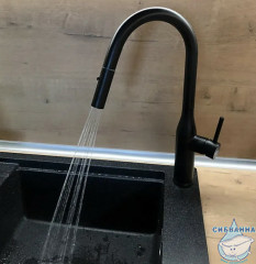 Смеситель для кухни Gappo G4398-46 (черный матовый)