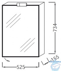 Шкаф-зеркало Jacob Delafon Odeon Up 53 EB879-J5