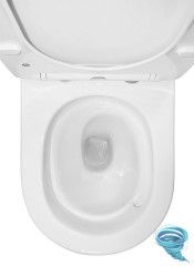 Унитаз напольный безободковый со смывом торнадо Azario Berton с бачком и сиденьем Soft Close (микролифт) AZ-6093