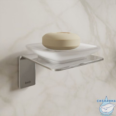 Мыльница, матовое стекло, сплав металлов, Slide, хром, IDDIS, SLISCG0i42