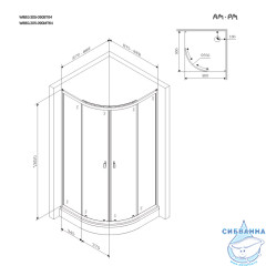 Душевое ограждение AM.PM X-Joy Twin Slide 90х90 W88G-205-090MT64 профиль хром, стекло прозрачное (без поддона)