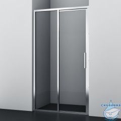 Дверь в нишу Wasserkraft Lopau 120 см профиль хром, стекло прозрачное 32S05L 