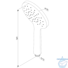 Лейка для душа Damixa Jupiter 977020000 1 режим (хром)