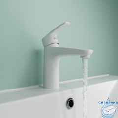 Смеситель для умывальника, белый матовый, Ray, IDDIS, RAYWT00i01